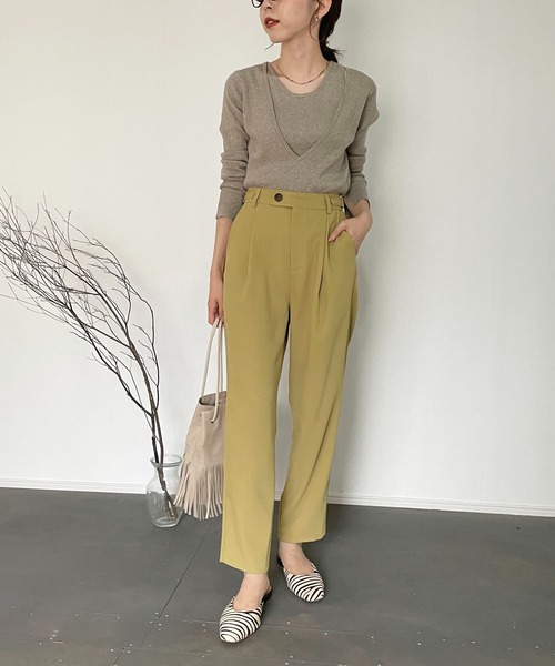 CAPRICIEUX LE'MAGE（カプリシューレマージュ）の「マルチWAYアンサンブル（ニット/セーター・レディース・ブラック/グレイッシュベージュ/キャメル・FREE）」の9枚目の写真