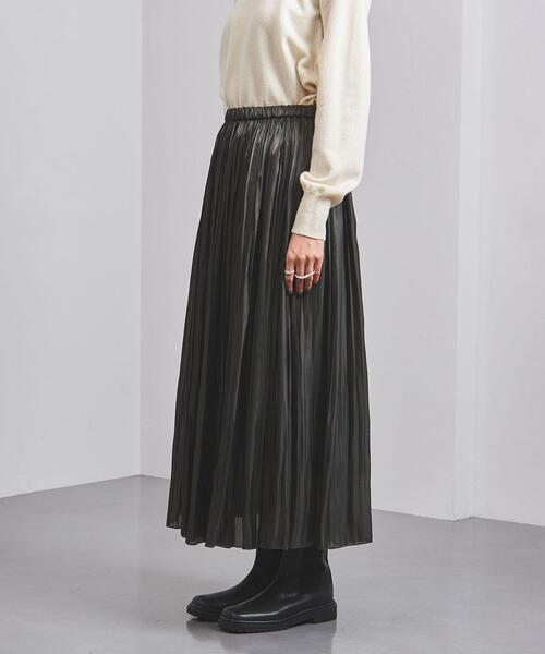 UNITED ARROWS（ユナイテッドアローズ）の「＜UNITED ARROWS＞グリッター プリーツスカート W◆（スカート・レディース・ベージュ/オリーブ・38/36）」の3枚目の写真