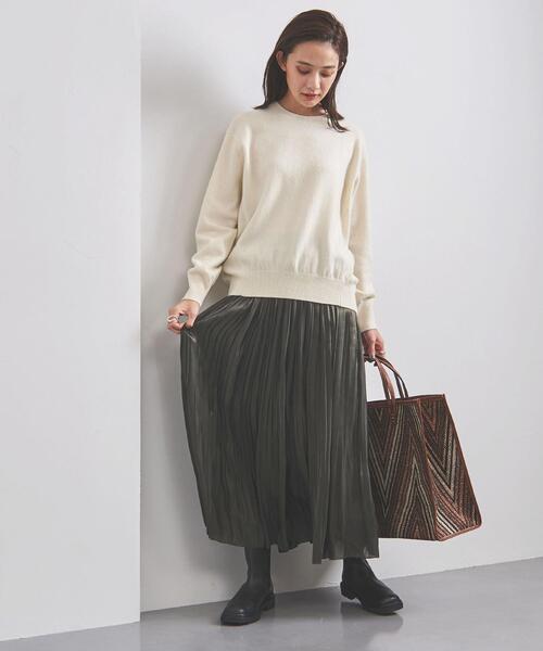 UNITED ARROWS（ユナイテッドアローズ）の「＜UNITED ARROWS＞グリッター プリーツスカート W◆（スカート・レディース・ベージュ/オリーブ・38/36）」の5枚目の写真