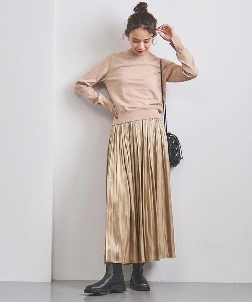 UNITED ARROWS（ユナイテッドアローズ）の「＜UNITED ARROWS＞グリッター プリーツスカート W◆（スカート・レディース・ベージュ/オリーブ・38/36）」の6枚目の写真