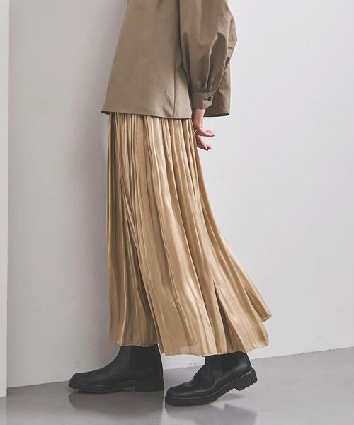 UNITED ARROWS（ユナイテッドアローズ）の「＜UNITED ARROWS＞グリッター プリーツスカート W◆（スカート・レディース・ベージュ/オリーブ・38/36）」の10枚目の写真