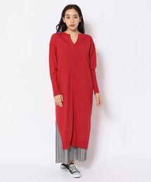 EN'DAY | EN'DAY(エンディ)プリーツレイヤードニットワンピース(ワンピース)