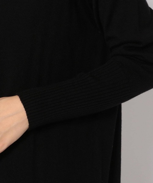 EN'DAY（エンディ）の「EN'DAY(エンディ)プリーツレイヤードニットワンピース（ワンピース・レディース・ブラック/モカ/レッド・FREE）」の7枚目の写真