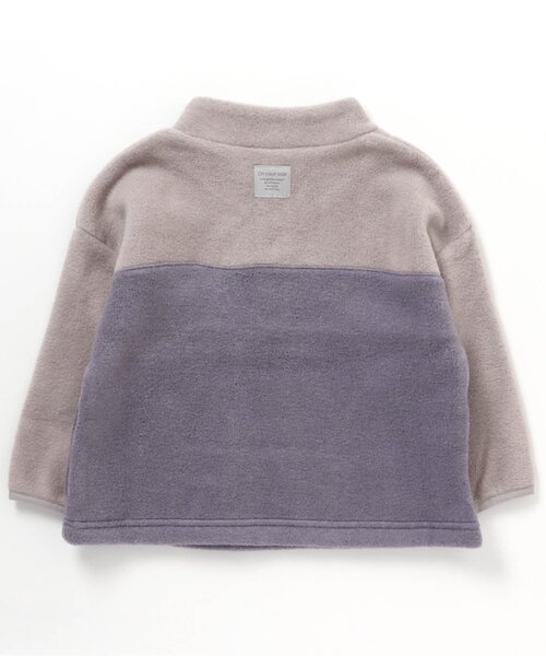 apres les cours（アプレレクール）の「フリースアノラックトレーナー（スウェット・キッズ・サックスブルー/チャコール・90/100/110/120/80/130）」の3枚目の写真