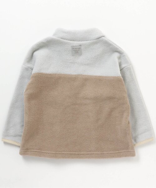 apres les cours（アプレレクール）の「フリースアノラックトレーナー（スウェット・キッズ・サックスブルー/チャコール・90/100/110/120/80/130）」の4枚目の写真