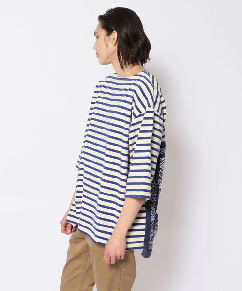 CAL O LINE(キャルオーライン)の「KOTSUBO × CAL O LINE/コツボ×キャルオーライン BANDANA BASQUE BORDER S/S T バンダナバスクボーダーショートスリーブティー CKTW-211(Tシャツ/カットソー・メンズ・ブルー・LARGE)」の9枚目の写真