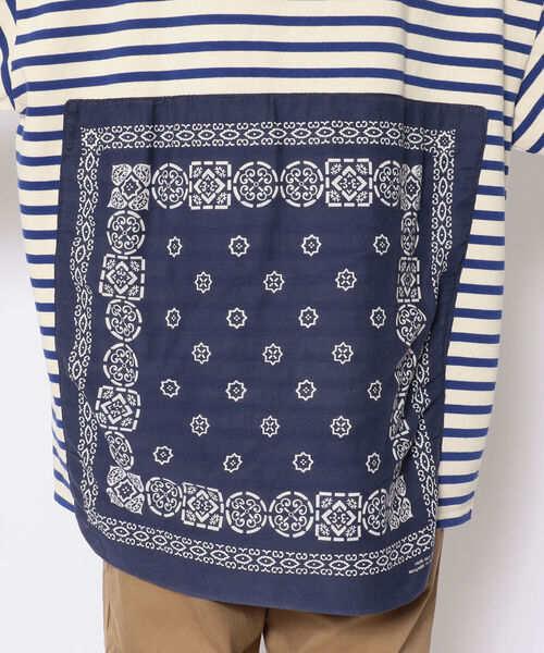 CAL O LINE(キャルオーライン)の「KOTSUBO × CAL O LINE/コツボ×キャルオーライン BANDANA BASQUE BORDER S/S T バンダナバスクボーダーショートスリーブティー CKTW-211(Tシャツ/カットソー・メンズ・ブルー・LARGE)」の6枚目の写真