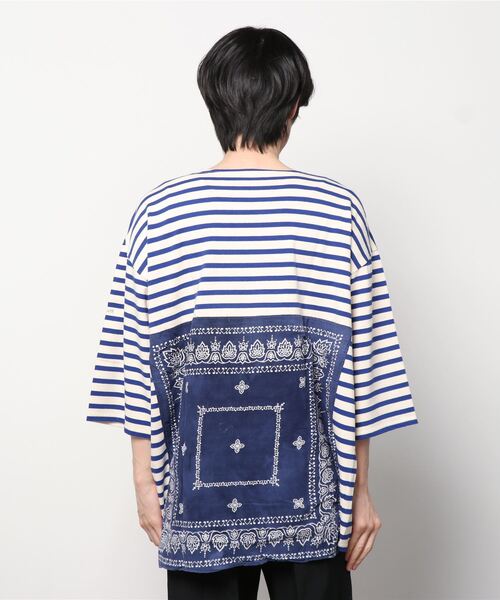 CAL O LINE(キャルオーライン)の「KOTSUBO × CAL O LINE/コツボ×キャルオーライン BANDANA BASQUE BORDER S/S T バンダナバスクボーダーショートスリーブティー CKTW-211(Tシャツ/カットソー・メンズ・ブルー・LARGE)」の10枚目の写真