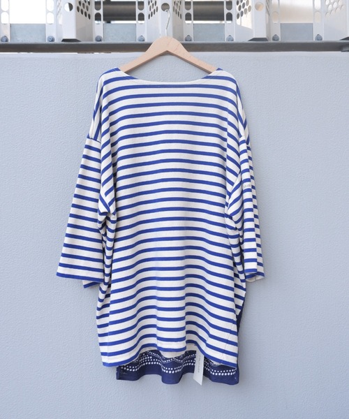 CAL O LINE(キャルオーライン)の「KOTSUBO × CAL O LINE/コツボ×キャルオーライン BANDANA BASQUE BORDER S/S T バンダナバスクボーダーショートスリーブティー CKTW-211(Tシャツ/カットソー・メンズ・ブルー・LARGE)」の17枚目の写真