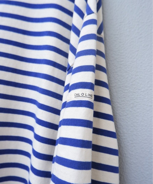 CAL O LINE(キャルオーライン)の「KOTSUBO × CAL O LINE/コツボ×キャルオーライン BANDANA BASQUE BORDER S/S T バンダナバスクボーダーショートスリーブティー CKTW-211(Tシャツ/カットソー・メンズ・ブルー・LARGE)」の16枚目の写真