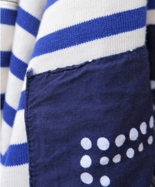 CAL O LINE(キャルオーライン)の「KOTSUBO × CAL O LINE/コツボ×キャルオーライン BANDANA BASQUE BORDER S/S T バンダナバスクボーダーショートスリーブティー CKTW-211(Tシャツ/カットソー・メンズ・ブルー・LARGE)」の14枚目の写真