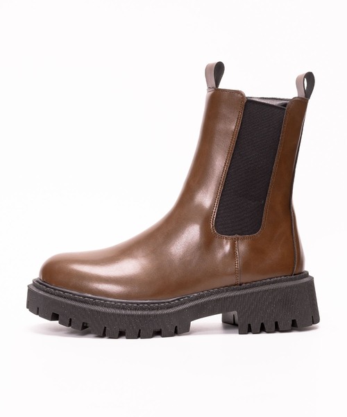 SVEC(シュベック)の「インサイドジップ サイドゴア 厚底ブーツ(ブーツ・レディース・ブラック/ダークブラウン・38/37/35/39/36)」の5枚目の写真