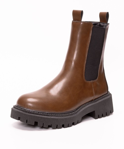 SVEC(シュベック)の「インサイドジップ サイドゴア 厚底ブーツ(ブーツ・レディース・ブラック/ダークブラウン・38/37/35/39/36)」の4枚目の写真