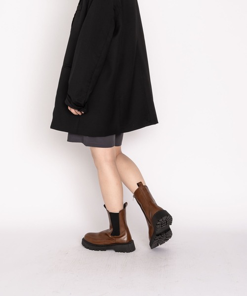 SVEC(シュベック)の「インサイドジップ サイドゴア 厚底ブーツ(ブーツ・レディース・ブラック/ダークブラウン・38/37/35/39/36)」の11枚目の写真