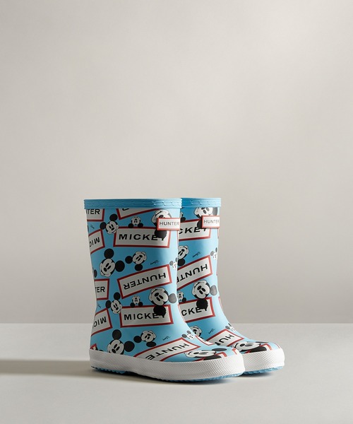 HUNTER(ハンター)の「【Hunter×Disney】Kids First Classic Mickey Mouse Print Boots(レインシューズ・キッズ・ブルー系その他/ピンク系その他・1/10/11/12/13/7/9/8)」の2枚目の写真