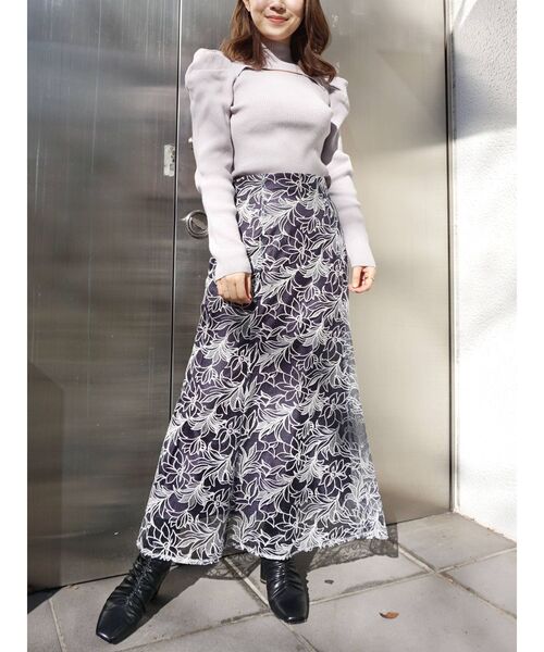 MERCURYDUO（マーキュリーデュオ）の「2WAYパワショルスリットニット（ニット/セーター・レディース・ブラウン/オフホワイト/ブラック/ライトグレー・FREE）」の10枚目の写真