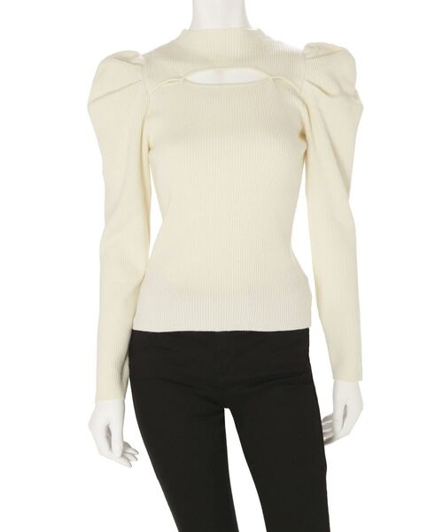 MERCURYDUO（マーキュリーデュオ）の「2WAYパワショルスリットニット（ニット/セーター・レディース・ブラウン/オフホワイト/ブラック/ライトグレー・FREE）」の9枚目の写真