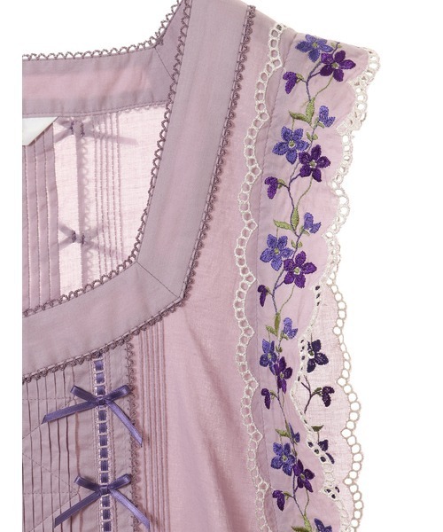 PINK HOUSE（ピンクハウス）の「バイオレットレース使いタブリエ  