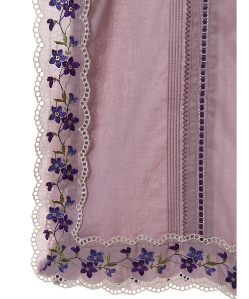 PINK HOUSE（ピンクハウス）の「バイオレットレース使いタブリエ  