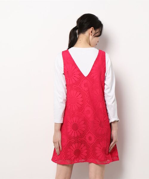 Desigual(デシグアル)の「レース ミニワンピース(ワンピース・レディース・ホワイト/ブラック/レッド・S/M/L/XL/XS)」の5枚目の写真