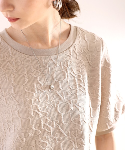 classicalelf（クラシカルエルフ）の「1枚で主役級。アルファベットジャガードbigシルエットプルオーバー（Tシャツ/カットソー・レディース・ホワイト/ブラック/ベージュ系その他・SMALL/MEDIUM/LARGE/X-LARGE）」の10枚目の写真