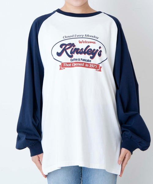 WEGO BOYNEXTDOOR ラグラングラフィックロングTシャツ 靴紐 BOYNEXTDOOR WEGO ボネクド ラグラングラフィックロングTシャツ