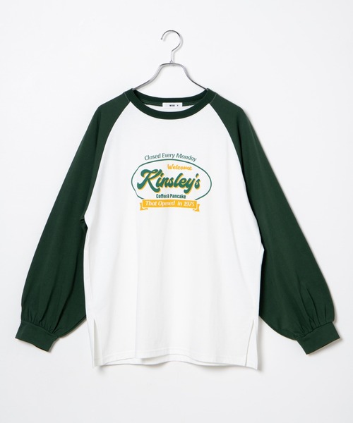 WEGO BOYNEXTDOOR ラグラングラフィックロングTシャツ 靴紐 BOYNEXTDOOR WEGO ボネクド ラグラングラフィックロングTシャツ