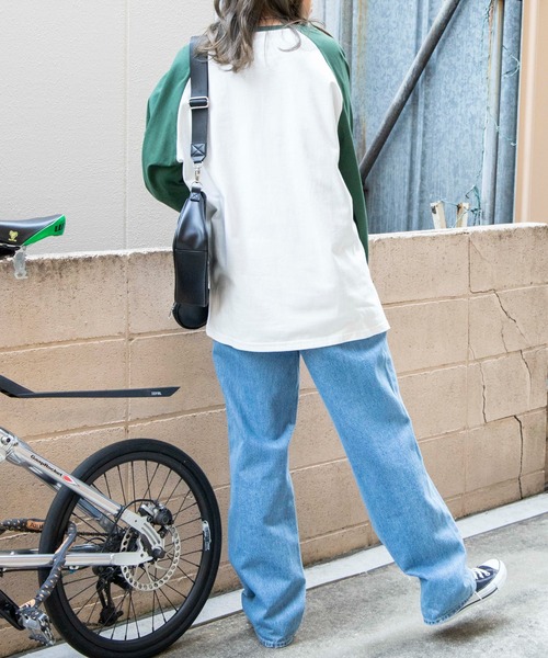 WEGO(ウィゴー)の「WEGO/ラグランBIGロンT(Tシャツ/カットソー・レディース・ネイビー/グリーン/ブラック系その他/ピンク・MEDIUM/SMALL)」の20枚目の写真