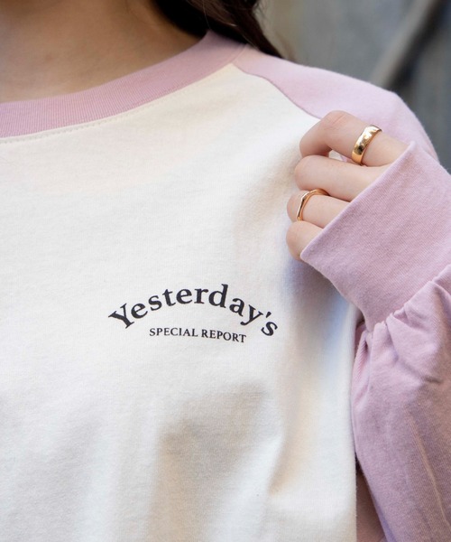 WEGO(ウィゴー)の「WEGO/ラグランBIGロンT(Tシャツ/カットソー・レディース・ネイビー/グリーン/ブラック系その他/ピンク・MEDIUM/SMALL)」の12枚目の写真