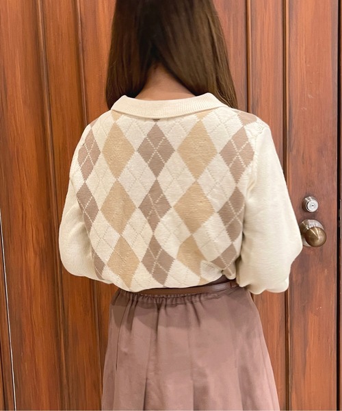 apres jour（アプレジュール）の「アーガイルポロ【ZOZOTOWN限定アイテム】（ニット/セーター・レディース・アイボリー/ブラック/ライトピンク・フリー/X-LARGE）」の18枚目の写真