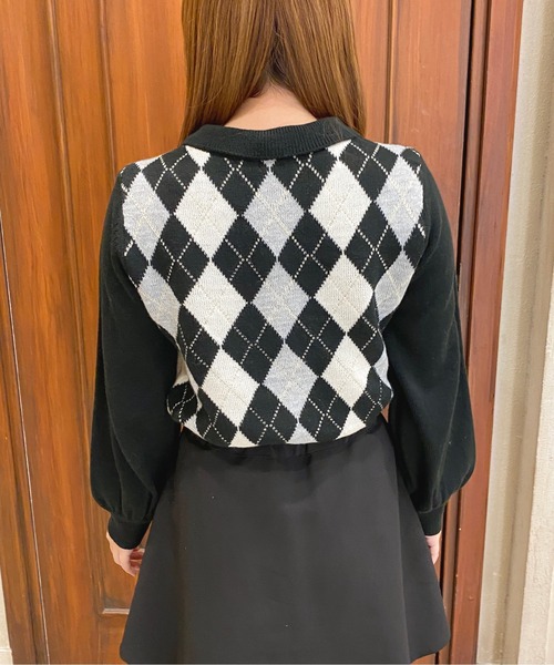 apres jour（アプレジュール）の「アーガイルポロ【ZOZOTOWN限定アイテム】（ニット/セーター・レディース・アイボリー/ブラック/ライトピンク・フリー/X-LARGE）」の19枚目の写真