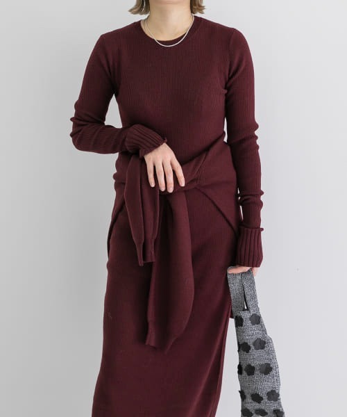 iI（アイ）の「iI　Knit onepiece（ワンピース・レディース・イエロー/オレンジ/グリーン/ボルドー・ONE）」の4枚目の写真