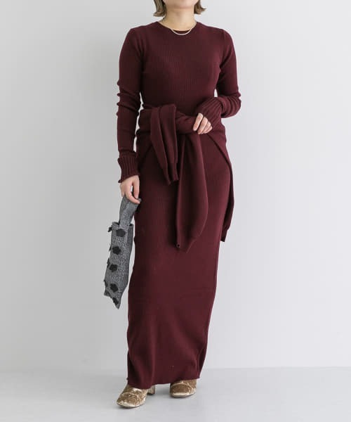 iI（アイ）の「iI　Knit onepiece（ワンピース・レディース・イエロー/オレンジ/グリーン/ボルドー・ONE）」の14枚目の写真