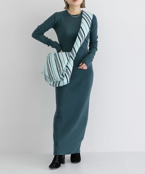 iI（アイ）の「iI　Knit onepiece（ワンピース・レディース・イエロー/オレンジ/グリーン/ボルドー・ONE）」の8枚目の写真