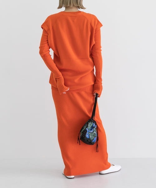 iI（アイ）の「iI　Knit onepiece（ワンピース・レディース・イエロー/オレンジ/グリーン/ボルドー・ONE）」の18枚目の写真