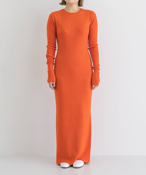 iI（アイ）の「iI　Knit onepiece（ワンピース・レディース・イエロー/オレンジ/グリーン/ボルドー・ONE）」の6枚目の写真