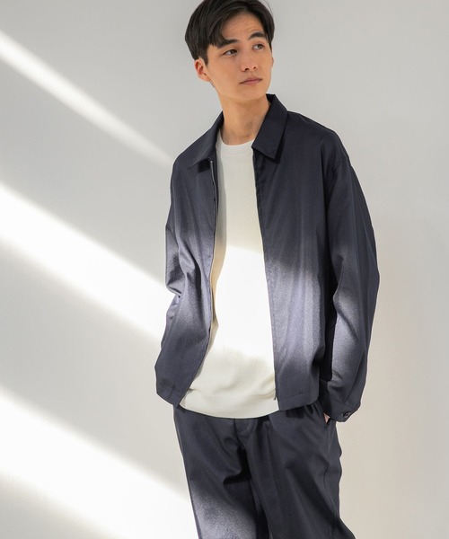 niko and...（ニコアンド）の「PEギャバジンブルゾン（ブルゾン・メンズ・ベージュ/ネイビー/ピンク・SMALL/MEDIUM/LARGE）」の2枚目の写真