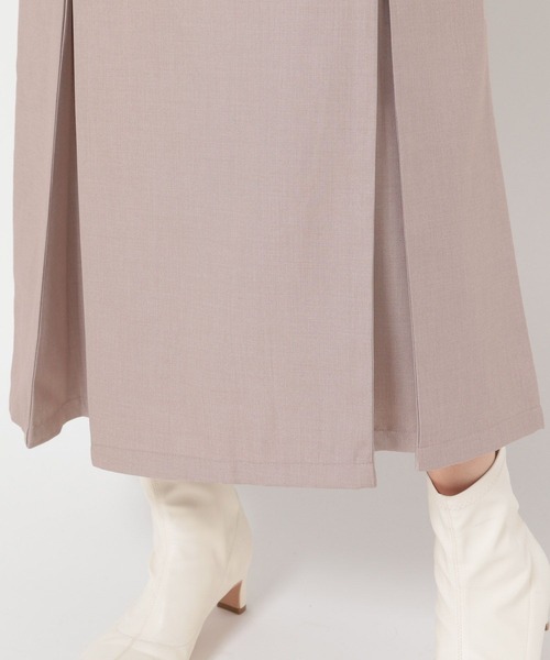 mysty woman（ミスティウーマン）の「ニット×布帛キャミセットワンピース 266068（ワンピース・レディース・ベージュ/アイボリー/モカ・FREE）」の17枚目の写真