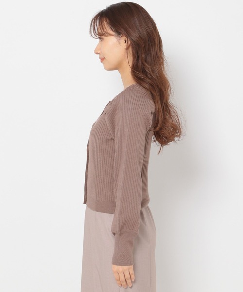 mysty woman（ミスティウーマン）の「ニット×布帛キャミセットワンピース 266068（ワンピース・レディース・ベージュ/アイボリー/モカ・FREE）」の21枚目の写真