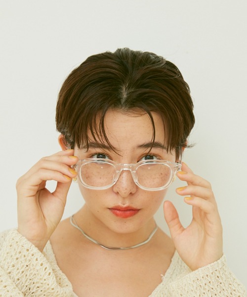 Happy John（ハッピージョン）の「Cell frame glasses/黒縁眼鏡