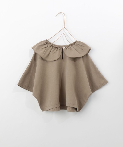 LOWRYS FARM（ローリーズファーム）の「フリル２ＷＡＹプルオーバー　270951（Tシャツ/カットソー・キッズ・アイボリー/ブラック/ブラウン/オフホワイト・110cm/120cm/130cm/140cm/150cm）」の4枚目の写真