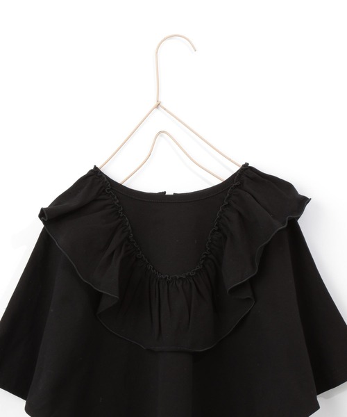 LOWRYS FARM（ローリーズファーム）の「フリル２ＷＡＹプルオーバー　270951（Tシャツ/カットソー・キッズ・アイボリー/ブラック/ブラウン/オフホワイト・110cm/120cm/130cm/140cm/150cm）」の8枚目の写真