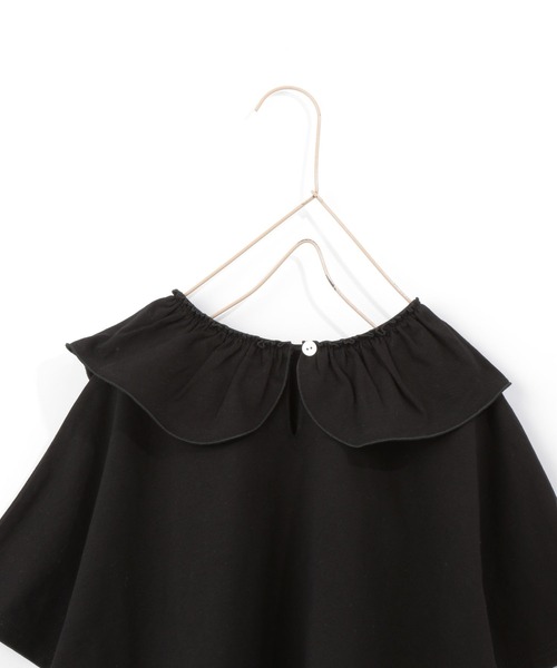 LOWRYS FARM（ローリーズファーム）の「フリル２ＷＡＹプルオーバー　270951（Tシャツ/カットソー・キッズ・アイボリー/ブラック/ブラウン/オフホワイト・110cm/120cm/130cm/140cm/150cm）」の9枚目の写真