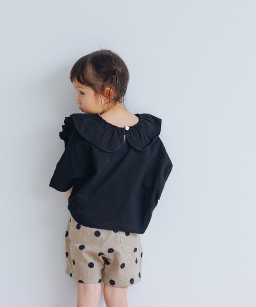 LOWRYS FARM（ローリーズファーム）の「フリル２ＷＡＹプルオーバー　270951（Tシャツ/カットソー・キッズ・アイボリー/ブラック/ブラウン/オフホワイト・110cm/120cm/130cm/140cm/150cm）」の18枚目の写真