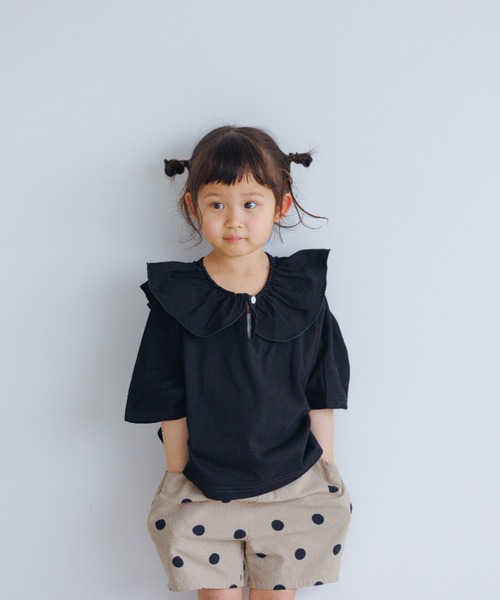 LOWRYS FARM（ローリーズファーム）の「フリル２ＷＡＹプルオーバー　270951（Tシャツ/カットソー・キッズ・アイボリー/ブラック/ブラウン/オフホワイト・110cm/120cm/130cm/140cm/150cm）」の20枚目の写真