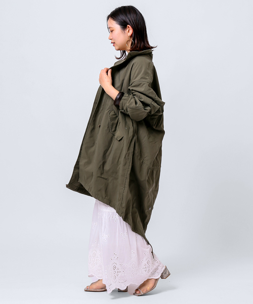 B.C STOCK（ベーセーストック）の「NYOX ミリタリーモッズコート（モッズコート・メンズ・ブラック/グリーン・MEDIUM/LARGE）」の4枚目の写真