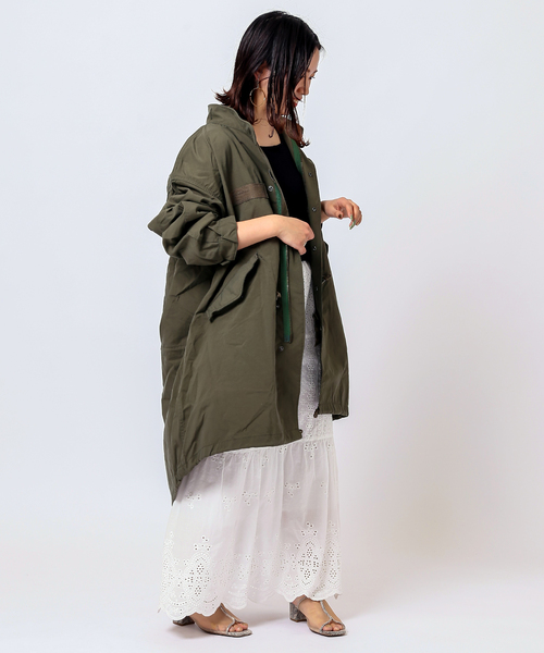 B.C STOCK（ベーセーストック）の「NYOX ミリタリーモッズコート（モッズコート・メンズ・ブラック/グリーン・MEDIUM/LARGE）」の6枚目の写真