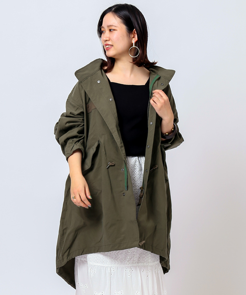 B.C STOCK（ベーセーストック）の「NYOX ミリタリーモッズコート（モッズコート・メンズ・ブラック/グリーン・MEDIUM/LARGE）」の7枚目の写真