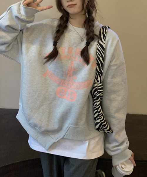 leune(ルネ)の「【leune】アシンメトリースウェット(スウェット・レディース・グレー/ブルー・FREE)」の17枚目の写真
