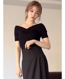 RESEXXY | フロントクロスニットトップス(ニット/セーター)